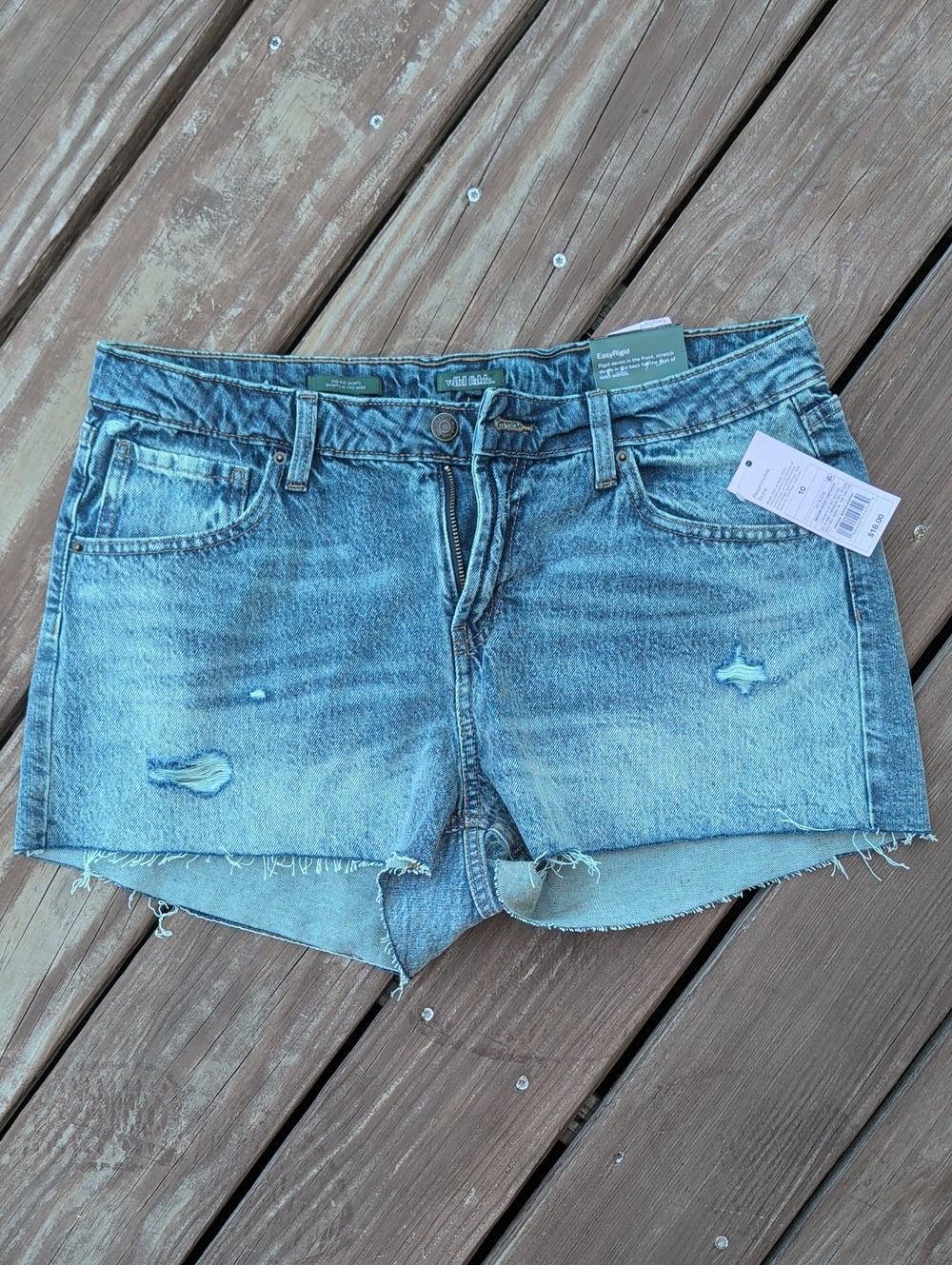 Target Women’s Distressed Denim Jean Shorts - Light Blue